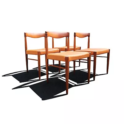 A Set Of 4 Danish Mid-century Modern Teak Wood Henry. W. Klein Dining Chairs • $3950