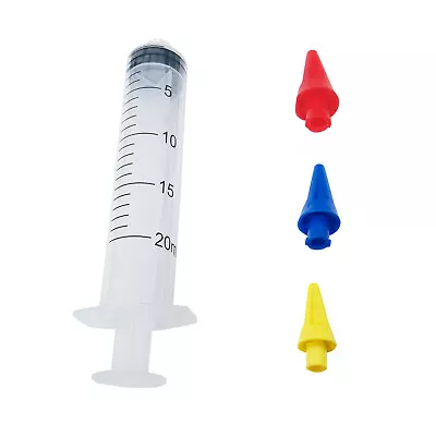 Ear Wax Removal Syringe Irrigation Cleaning Kit Water Remover 3 Silicone Tips • £4.29