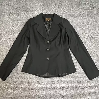 Merona Womens Blazer Jacket Size 6 Black Button Up Lined • $11.52