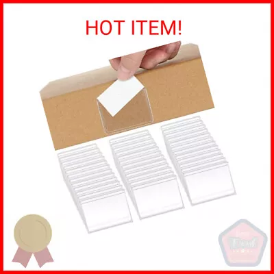 100 Pcs Label Holders Adhesive Label Pockets Mailbox Label Shelf Label Plastic P • $16.58