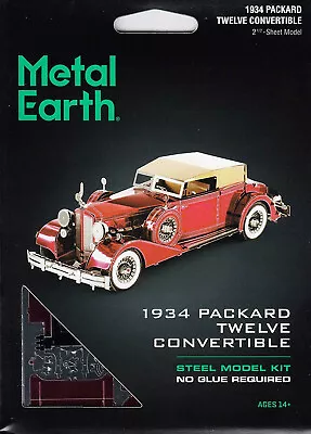 Fascinations Metal Earth 1934 Packard Twelve Convertible 3D Model Kit MMS175 • $14.95