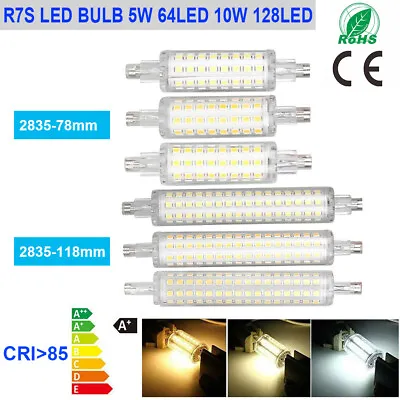 Dimmable 78mm 118mm R7s LED Bulbs Security Flood Replaces Halogen Bulb 5W/10W • £6.59