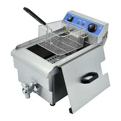 £119 • Buy 10L 3000W Electric Deep Fryer Fat Fry Chip Commercial Countertop Stainless Steel