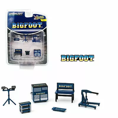  Bigfoot Monster Truck  Shop Tool Accessories 6 Pc Set 1/64 Greenlight 16040 A • $4.99