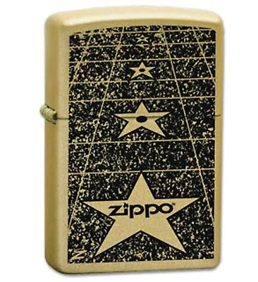 Zippo Genuine Refillable Cigarette Lighter Star #68 New With Box Rare Gold • £14.99