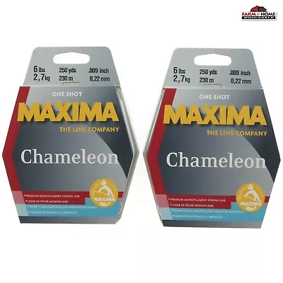 Maxima Chameleon Mono Fishing Line 6lb 250yds ~ 2-Pack • $26.95