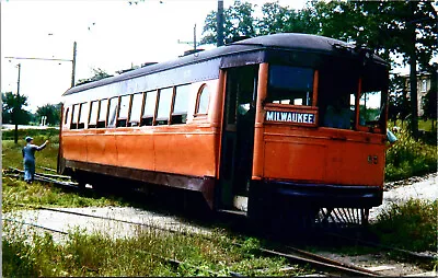 Wisconsin Milwaukee Postcard Trolley Interurban Tram RPPC 1940s Reprint • $7.96