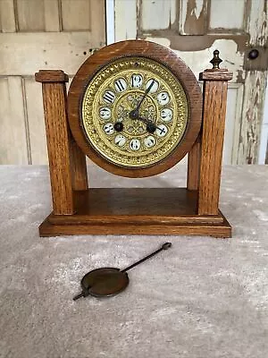 Antique French Oak Clock S Marti Et Cie Medaille D'Argent C 1889 • $149.41