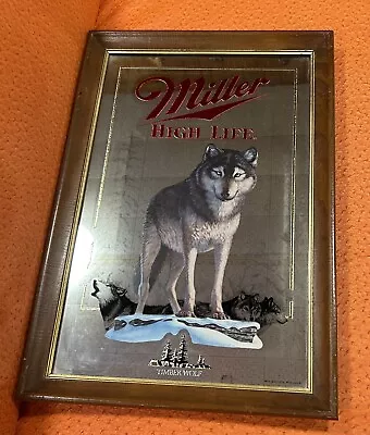 Miller High Life “Timber Wolf” Mirror Sign • $99.95