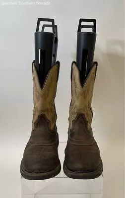 Justin Men's Brown Cowboy Boots - Size 10D • $12.99