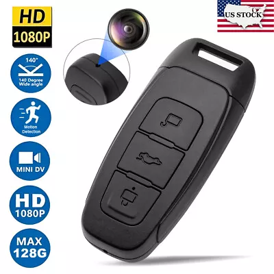 Mini Keychain Camera 1080P Car Key Video Recorder Motion Detection Nanny Cam US • $31.29