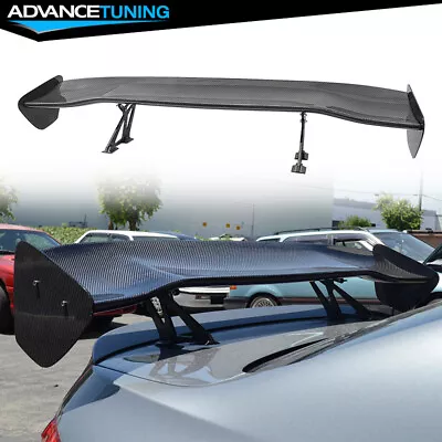 Universal 56  Real Carbon Fiber GT Style Trunk Spoiler Racing Wing &Aluminum Leg • $219.99