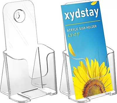 Acrylic Brochure Holder Menu Holder Acrylic Display Stand  (2 Pack)  4  X 9  • $18