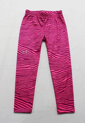 Under Armour Toddler Girl's Zebra Warp Pattern Leggings LC7 Mod Gray Size 4T • $10.49