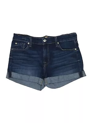 7 For All Mankind Women Blue Denim Shorts 27W • $18.74