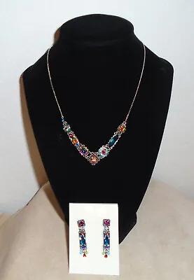 New Firefly Necklace & Earrings Set  Swarovski Crystals And Czech Glass Beads • $150