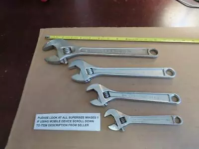 4 Pc Crescent Craftsman William Adjustable Wrench Set 6   8  10 (brand New) 12  • $32.91