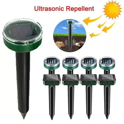 Ultrasonic Solar Cat Dog Repellent Fox Pest Scarer Deterrent Repeller Garden UK • £5.99