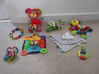 Nuby Baby Toy Bundle Teethers Comforter Cloth Book Pram Toys & More • £6.51