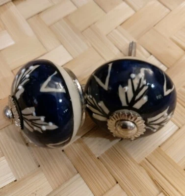 $25.95 • Buy Antique Ceramic Door Knobs Handle Kitchen Cupboard Cabinet Drawer L4 4 Pack