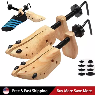 2-Way Adjustable Wooden Shoe Stretcher Expander Men Women Boot Shoes Size US9-14 • $14.72
