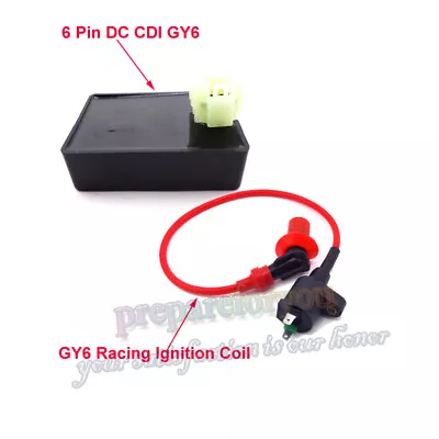 Performance 6 Pin DC CDI Box Racing Ignition Coil For Kymco SYM Vento Scooter • $18.50