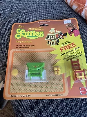 NOS 1980 The Littles Dollhouse Furniture By Mattel- Drop Leaf Table Set #1789 • $19.95