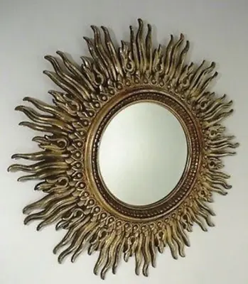 Vintage 70's Mid Century Modern Large 48  Sunburst Mirror Tony Duquette Style • $1995