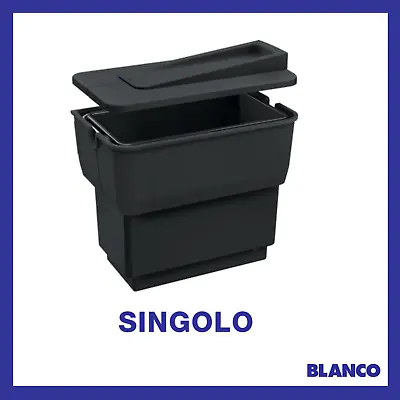 BLANCO SINGOLO Bin Black 14 L Kitchen Cabinet Bin For Under Sink Kitchen Bin • £101.20