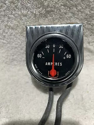 Vintage  Amp Gauge 2  With Custom BracketNCables GASSER HOT ROD MUSCLE CAR • $14.99