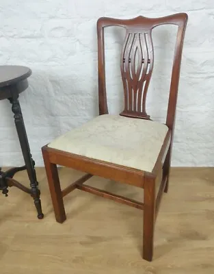 Georgian Dining Chair Splat Back Square Legs Mahogany Postage Available • £70