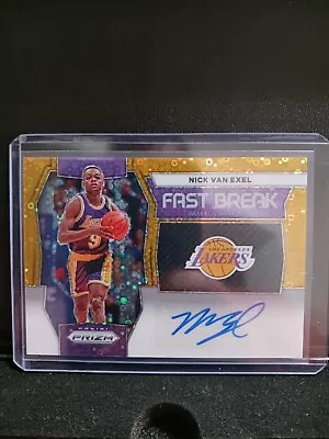 Nick Van Exel 2023-24 Panini Prizm 10/10 Fast Break Auto Gold Disco Lakers #NVE • $10.50