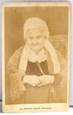 Elderly Victorian Lady 1 X CDV Card 1880-1900's • £1.80
