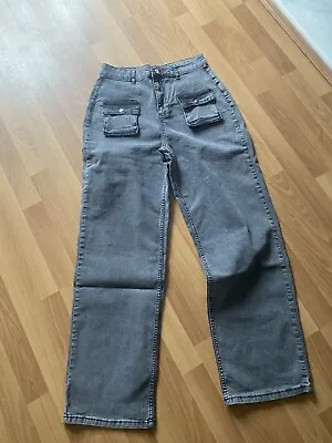 Boohoo Acid Wash Black Jeans 12 • £8