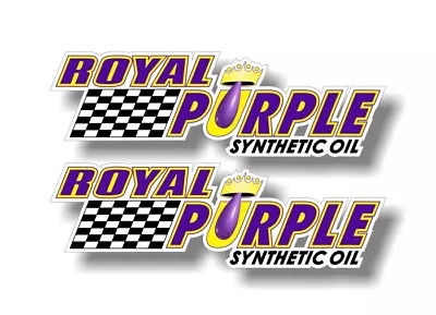 2 ROYAL PURPLE Synthetic Oil Vinyl Graphics 9  Decals 5w30 15w40 Stickers JDM • $6.98