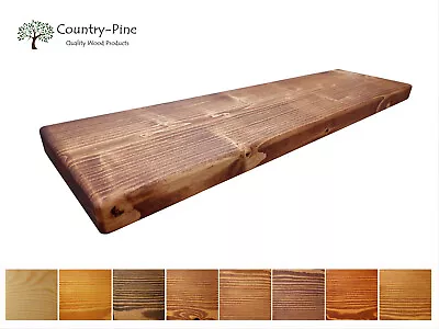 Rustic Floating Shelf / Shelves **6 Different Oil Colours** (Round Edge) • £26.95