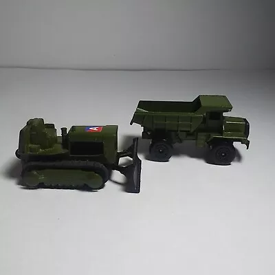 Matchbox Military Dump Truck & Bull Dozer • $35