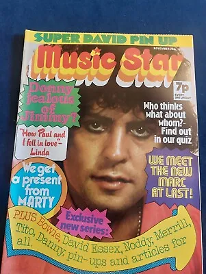 Rare MUSIC STAR Magazine 24 NOVEMBER 1973 Bolan Slade Bowie Cassidy Mud Osmonds • £15