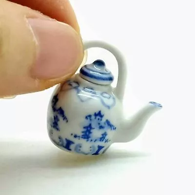 Ceramic Teapot Dollhouse Miniature Chinese Porcelain Scenic Painted - TP038 • $4.05