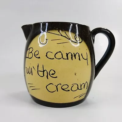 Cumnock Pottery Scotland Motto Creamer Pitcher C. 1852-1920 • $22.95