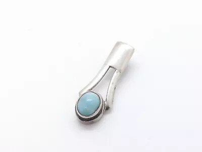 Marahlago Sterling Silver Modernist Larimar Pendant • $120