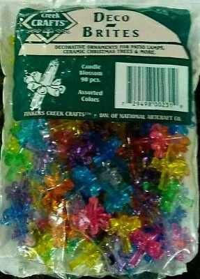 $14.95 • Buy 90 CANDLE BLOSSOM Bulbs Ceramic Christmas Tree LIGHTS 8 ASSORTED COLORS Vintage