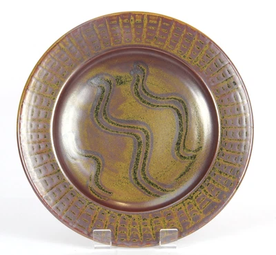 £280 • Buy Ray Finch Winchcombe Studio Pottery Large 35.5cm Plate Personal Seal Leach Inter