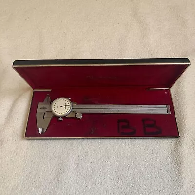 Vintage Mitutoyo 6  Dial Caliper 505-626 .001 With Case • $59.95