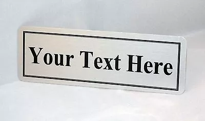 £2.49 • Buy Personalised Silver Or Gold Sign Metal Plaque Door Gate Office Wall Name