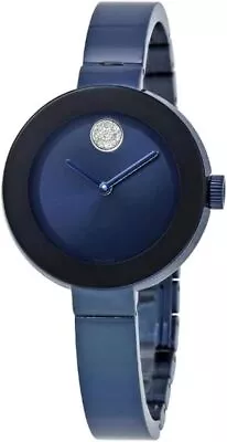 Women's Blue Dial Stainless Steel Movado Bold Analog Watch 3600425 • $290