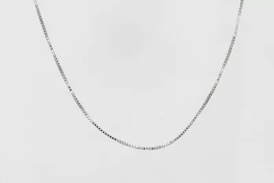 0.7mm Box Link Chain 17  Necklace 14k White Gold 1.71 Grams • $104.99