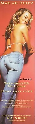 1999 Mariah Carey  Heartbreaker/Rainbow  Release Music Industry Promo Reprint Ad • $8.71