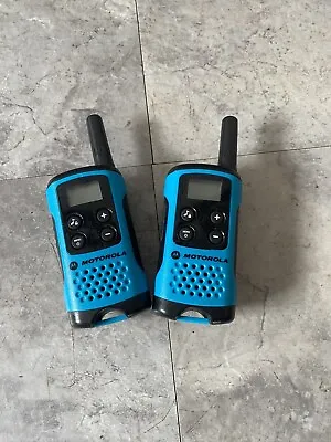 Motorola Black Blue Portable Handheld Talkabout Two-Way Radio Pack Of 2 Used  • $33