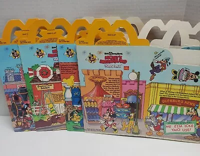 Vtg McDonalds Happy Meal Boxes Mickeys Birthdayland Disneyworld  Set Of 4 • $13.99